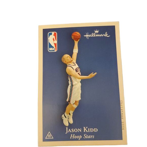 2004 Hallmark Cards Jason Kidd Jersey Nets NBA Basketball Christmas Ornament - Picture 4 of 8